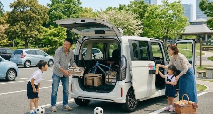 軽自動車をファミリーカーにしている家族
